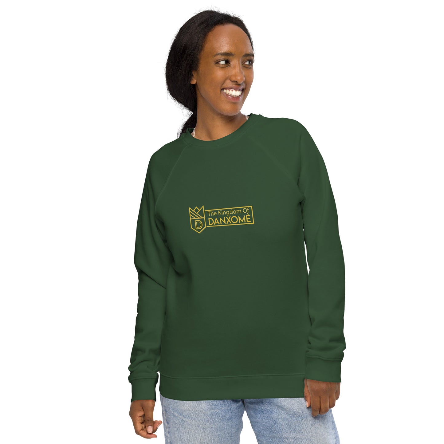 Unisex organic raglan sweatshirt