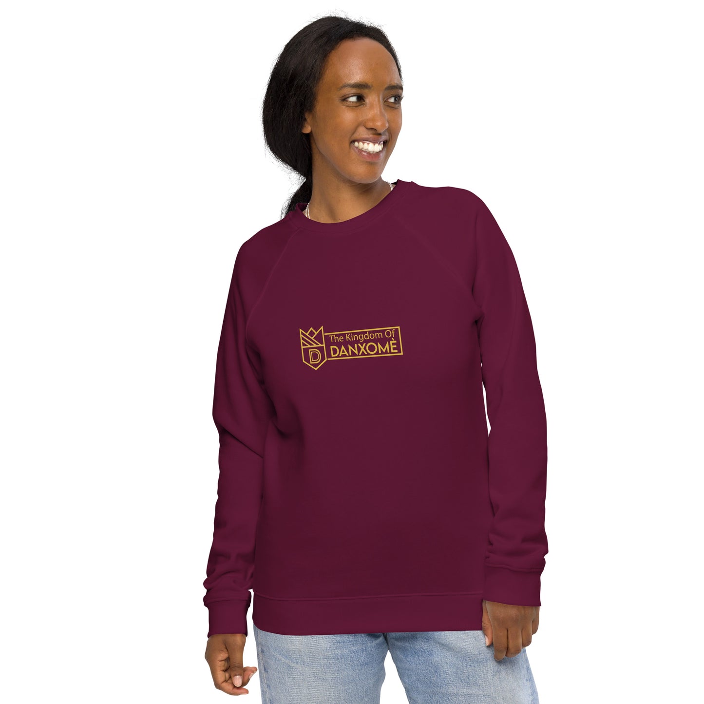 Unisex organic raglan sweatshirt