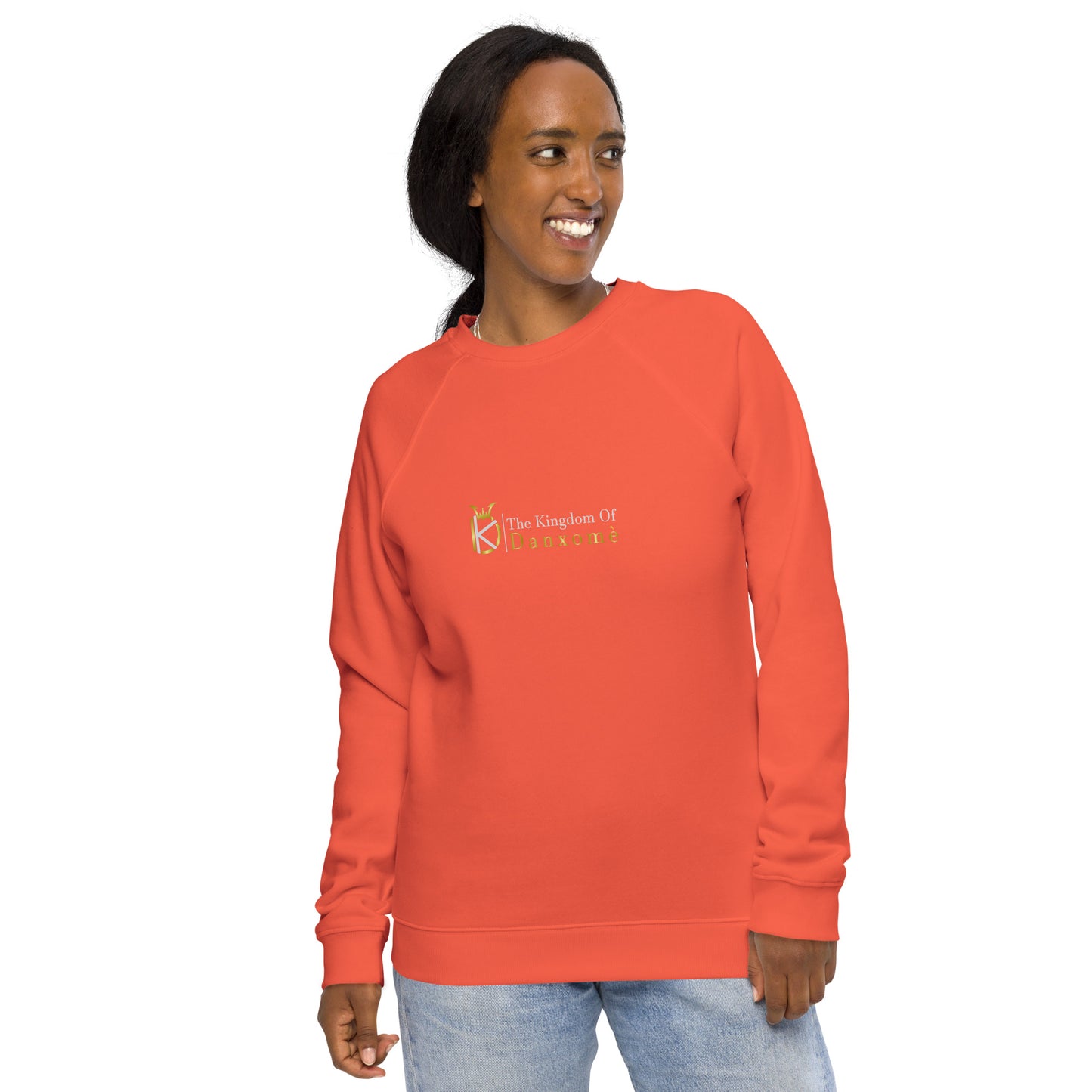 Unisex organic raglan sweatshirt