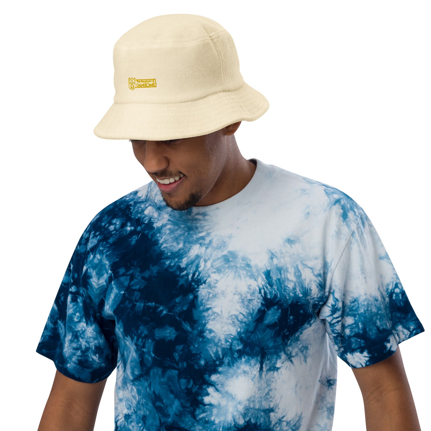 Unstructured terry cloth bucket hat